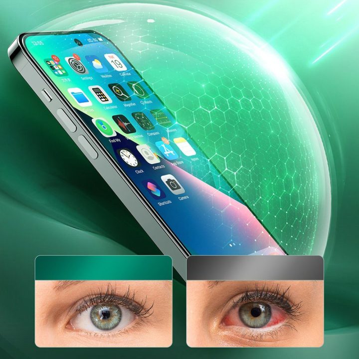 Knight Green Glass, skirtas iPhone 14 Plus su viso ekrano anti G03)