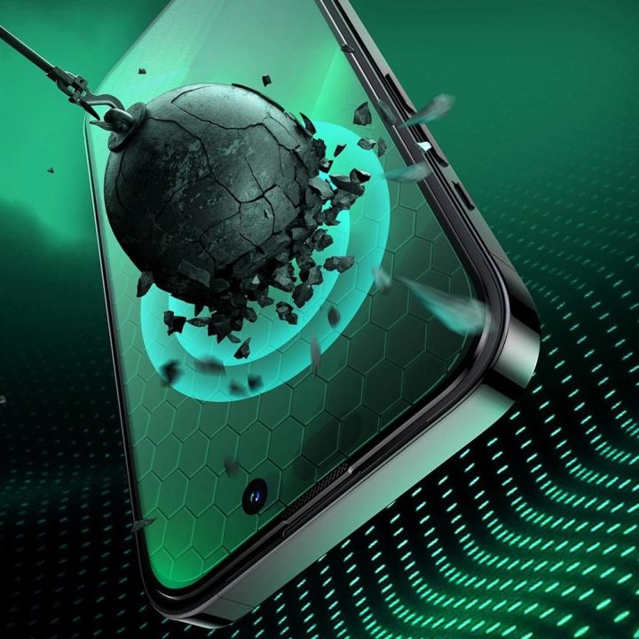 Knight Green Glass, skirtas iPhone 14 Pro Max su viso ekrano anti G04)