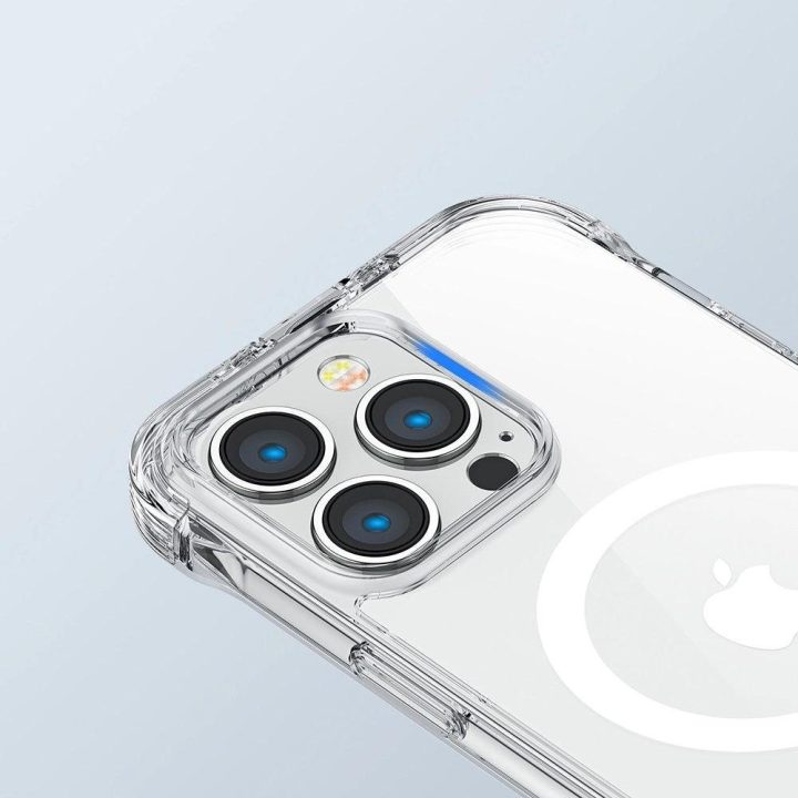 Magnetic Defender“ magnetinis dėklas, skirtas iPhone 14 Plus“ šarvuotajam dėklui su kabliukais, aiškiai stovi (suderinamas su Ma