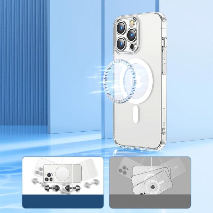 14D magnetinis dėklas Magnetinis dėklas, skirtas iPhone 14 Plus, suderinamas su MagSafe skaidriu (JR-14D7)