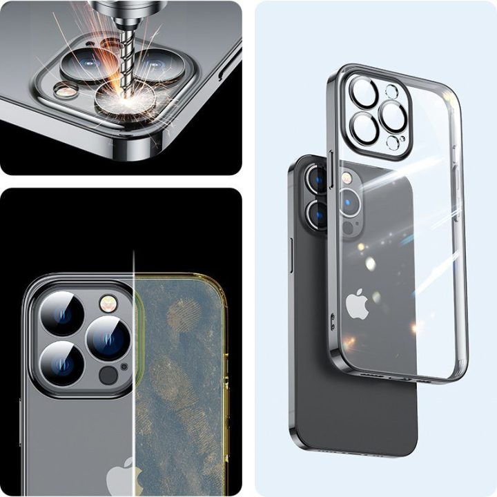14Q Case dėklas, skirtas iPhone 14 Plus dėklo dangteliu su metaliniu rėmeliu juodas (JR juodas)