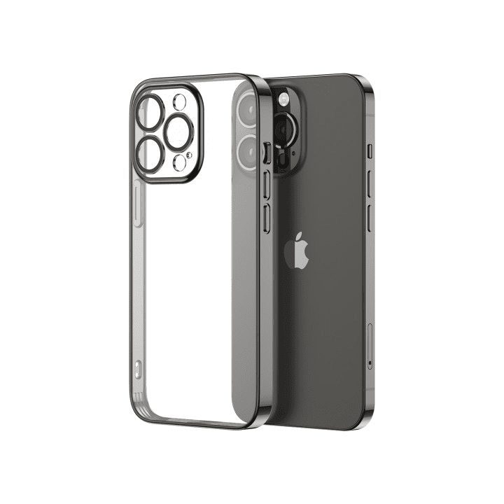 14Q Case dėklas, skirtas iPhone 14 Plus dėklo dangteliu su metaliniu rėmeliu juodas (JR juodas)