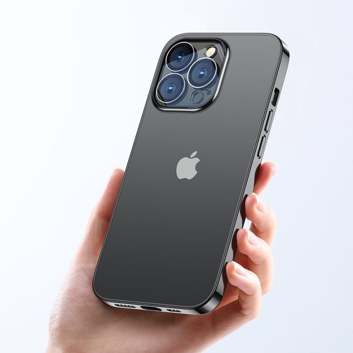 14Q Case dėklas, skirtas iPhone 14 Plus dėklo dangteliu su metaliniu rėmeliu juodas (JR juodas)