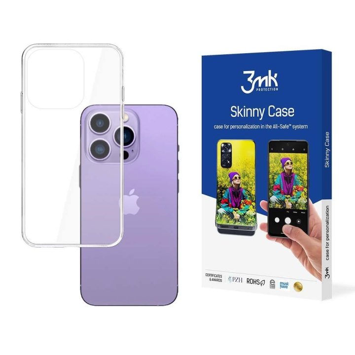 IPhone 14 Pro Max silikoninis dėklas iš Skinny Case serijos - skaidrus