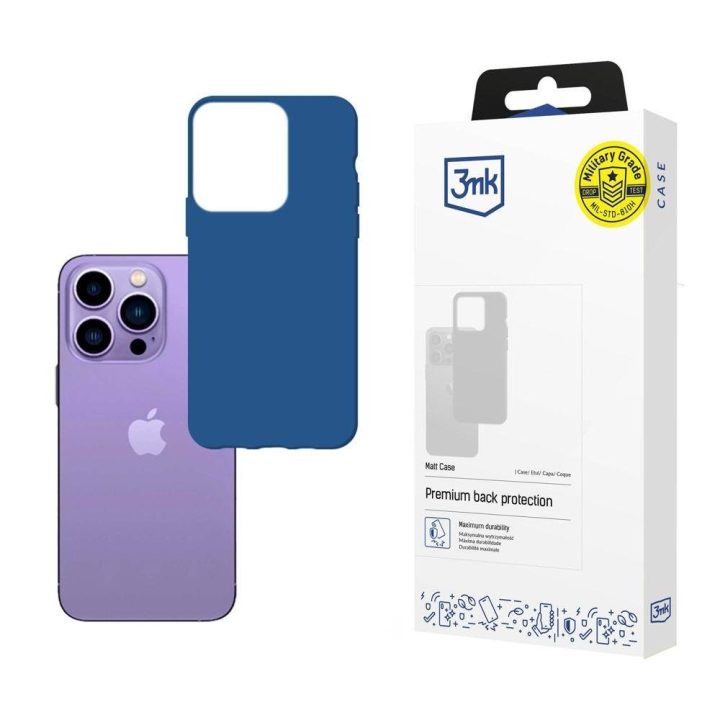 Dėklas iPhone 14 Pro Max iš Matt Case serijos - mėlynas