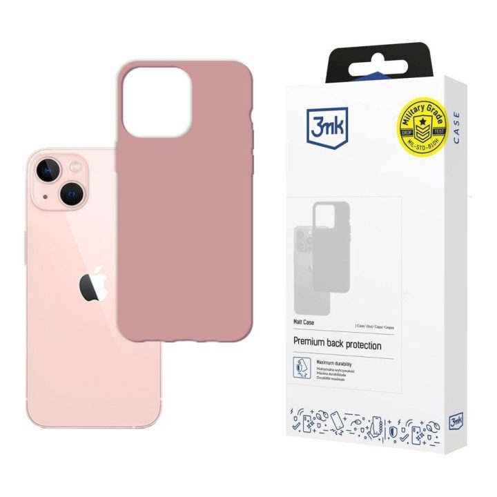 Dėklas iPhone 14 Plus iš Matt Case serijos - rožinis