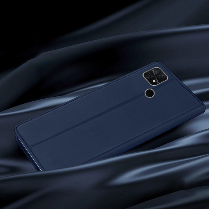 Skin Pro“ dėklas, skirtas Oppo Reno 8“ atverčiamam dangtelio kortelių piniginės stovui mėlynos spalvos