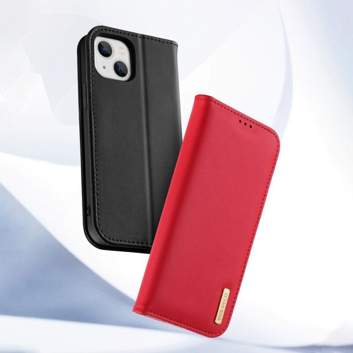 Odinis atverčiamas dangtelis Natūrali odinė piniginė kortelėms ir dokumentams iPhone 14 Plus Black
