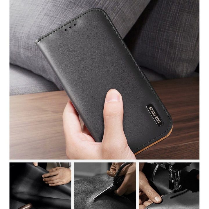 Odinis atverčiamas dangtelis Natūrali odinė piniginė kortelėms ir dokumentams iPhone 14 Pro Brown
