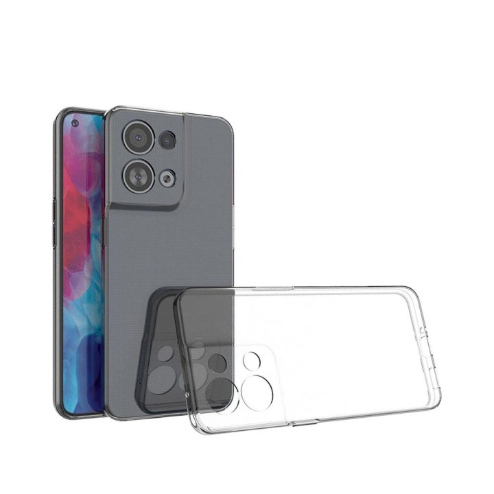 Ultra Clear 0,5 mm dėklas, skirtas Oppo Reno 8 plonam dangčiui, skaidrus