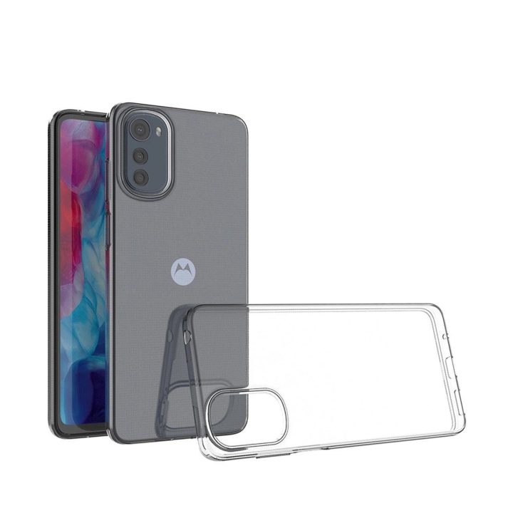 Ultra Clear 0,5 mm dėklas, skirtas Motorola Moto E32 plonu dangteliu, skaidrus