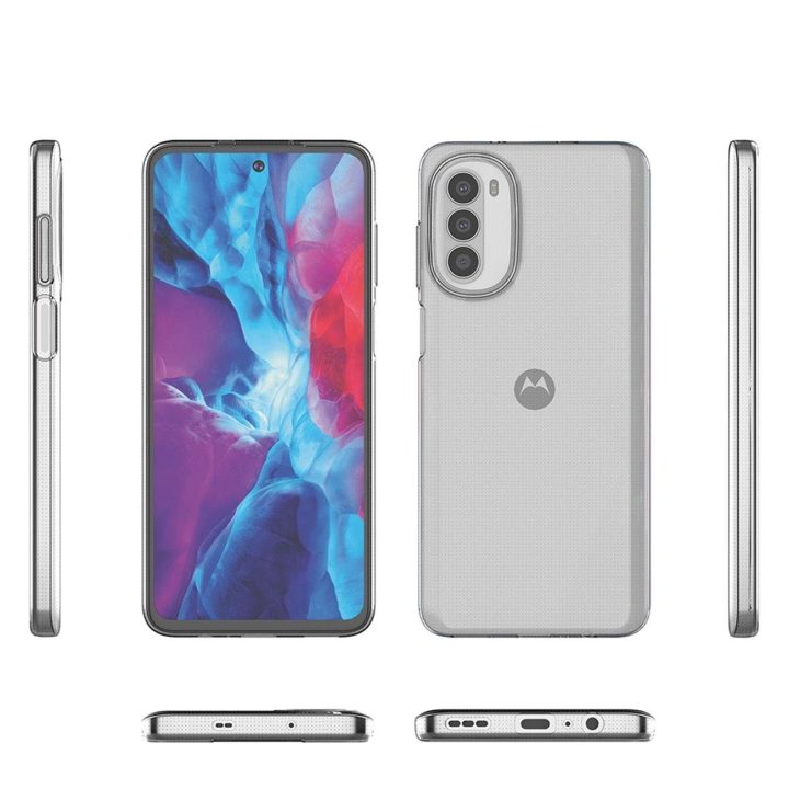 Ultra Clear 0,5 mm dėklas, skirtas Motorola Moto G82 5G / Moto G52 plonas dangtelis skaidrus