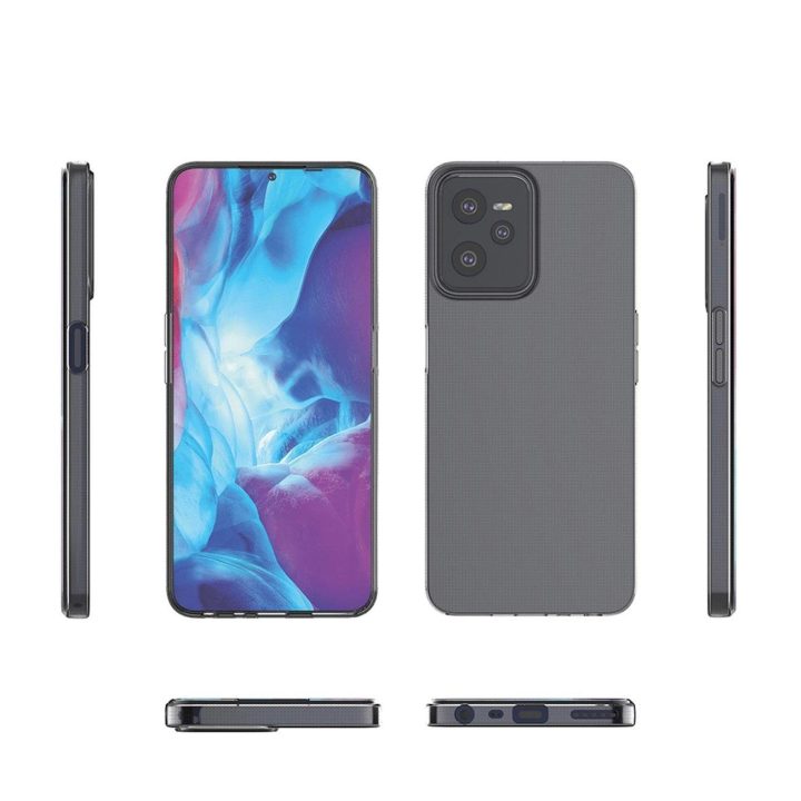 Ultra Clear 0,5 mm dėklas, skirtas Realme C35 plonu dangteliu, skaidrus