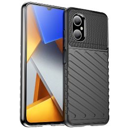 Thunder Case Xiaomi Poco M4 5G silikoninis šarvų dėklas juodas