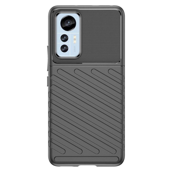 Thunder Case dėklas Xiaomi 12 Lite silikoniniam šarvų dėklui juodas