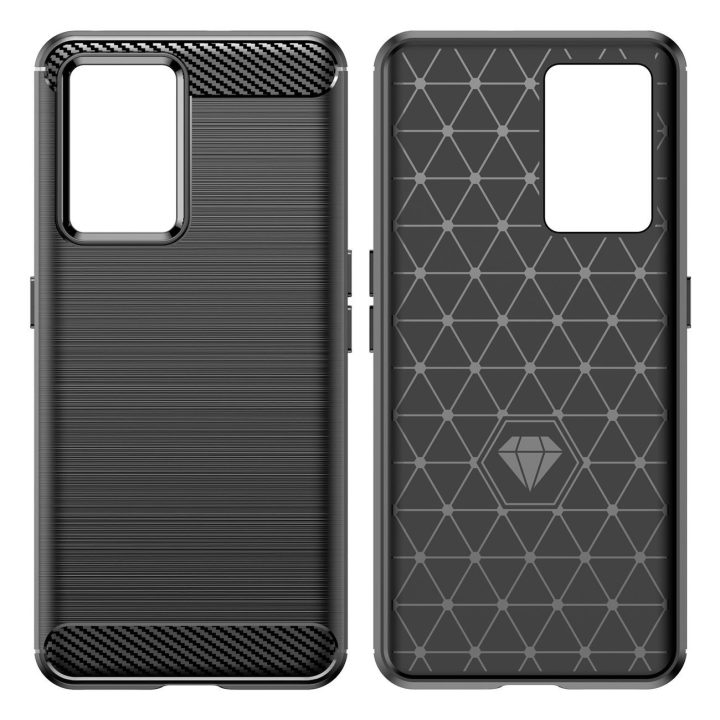 Carbon Case dėklas skirtas Realme GT Neo 3 lankstus silikoninis anglies dangtelis juodas