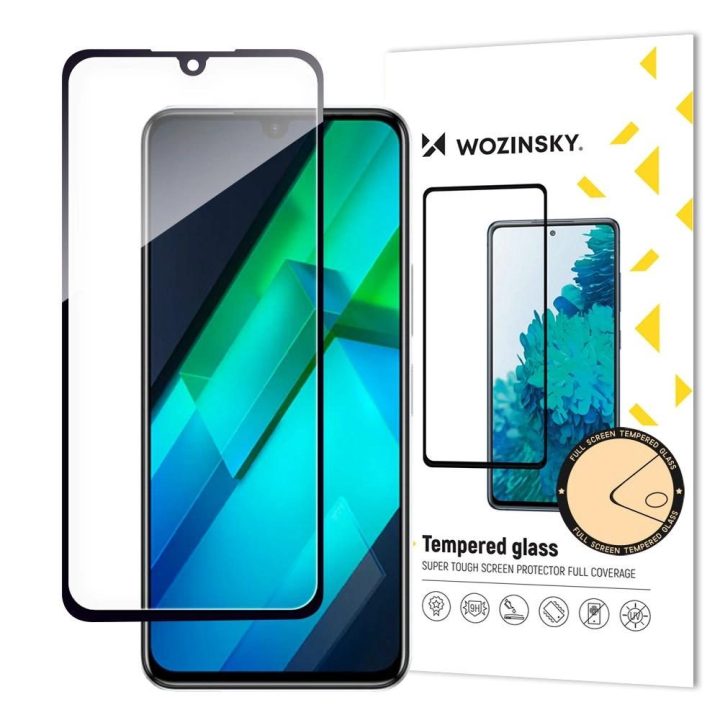 Note 12 G96 viso ekrano apsauga, juoda (tinka dėklui)