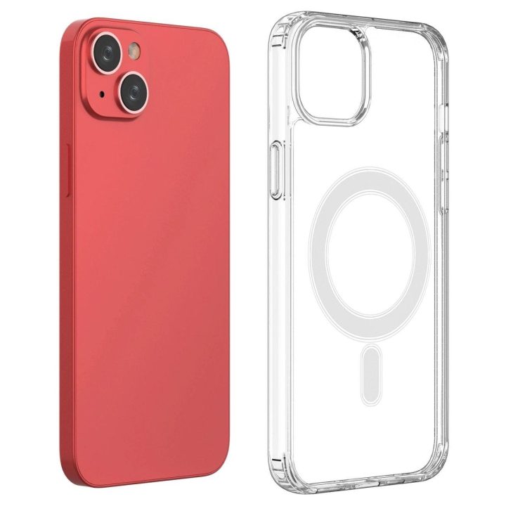 iPhone 14 Plus su sidabriniu žiedu - skaidrus