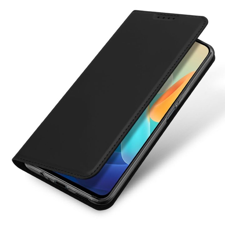 Skin Pro dėklas Vivo Y16 / Y02s piniginės dėklas su atvartu juodas