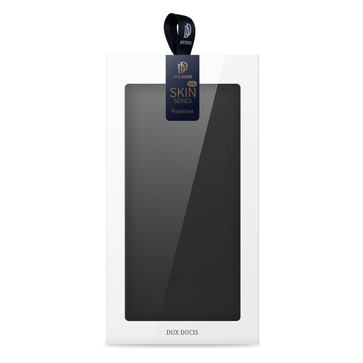 Skin Pro dėklas Vivo Y16 / Y02s piniginės dėklas su atvartu juodas