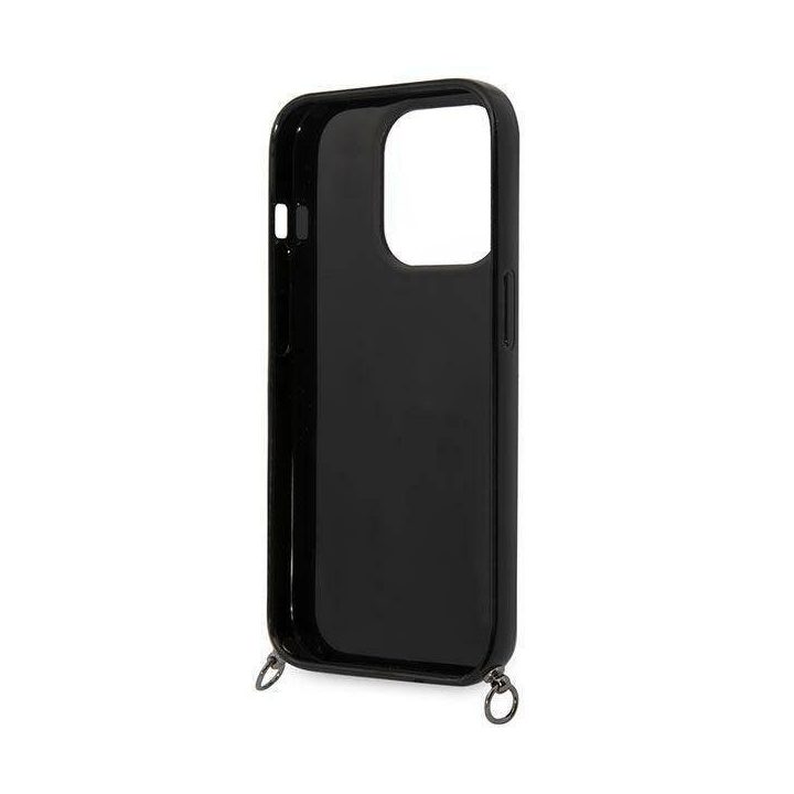 Karl Lagerfeld KLHCP14LSTSTP iPhone 14 Pro 6,1 kietas dėklas, raudonas / rausvas spalvos juostelių