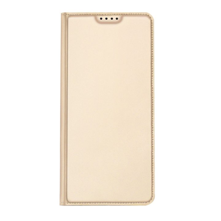 Skin Pro“ dėklas, skirtas Samsung Galaxy S23+ Flip Card“ piniginės stovas, auksinis