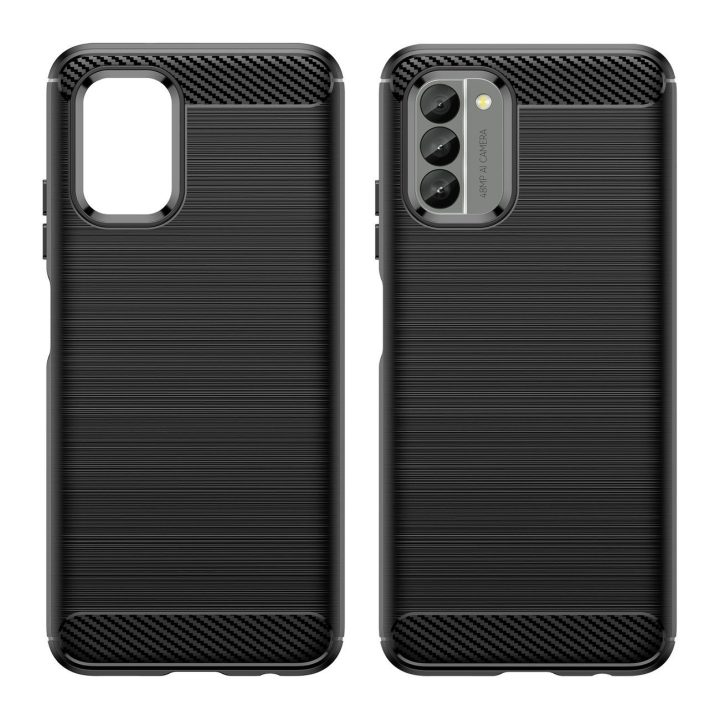Carbon Case dangtelis Nokia G400 lankstus silikoninis dangtelis juodas