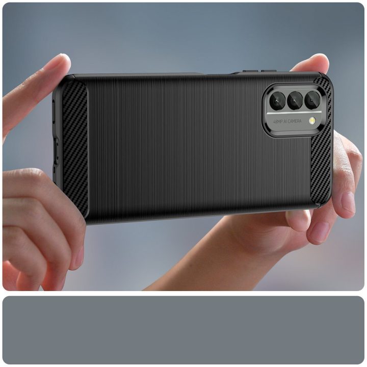 Carbon Case dangtelis Nokia G400 lankstus silikoninis dangtelis juodas
