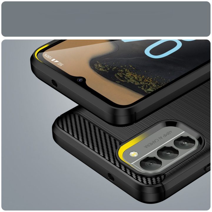 Carbon Case dangtelis Nokia G400 lankstus silikoninis dangtelis juodas