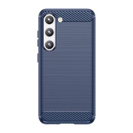 Anglies dėklas, skirtas Samsung Galaxy S23+ lankstus silikoninis anglies dangtelis mėlynas