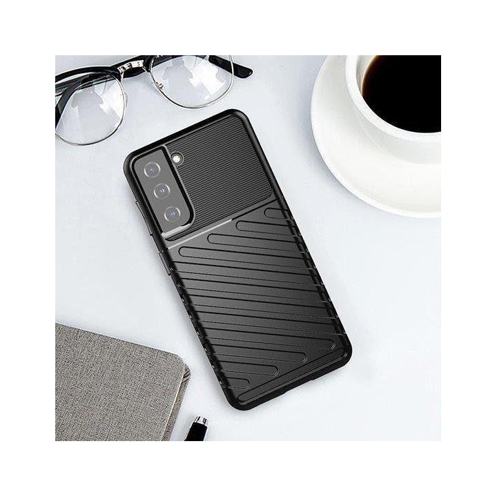 Thunder Case dėklas Samsung Galaxy A14 5G silikoninis šarvų dėklas juodas