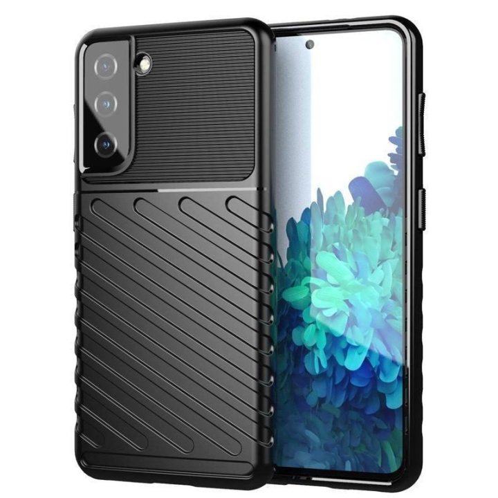 Thunder Case dėklas Samsung Galaxy S23+ silikoninis šarvų dėklas juodas