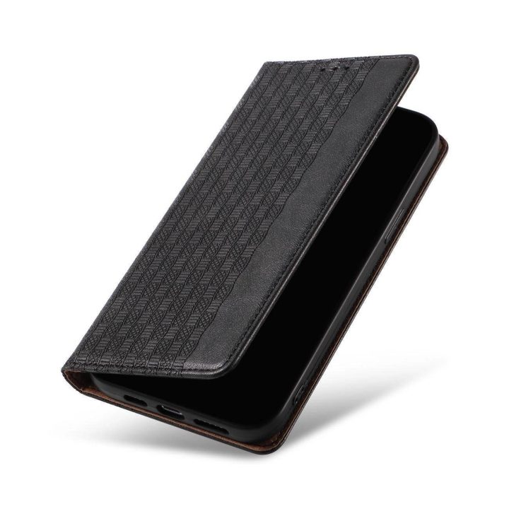 Magnetinio dirželio dėklas, skirtas Samsung Galaxy S23 Flip Wallet Mini Lanyard Stand juodas
