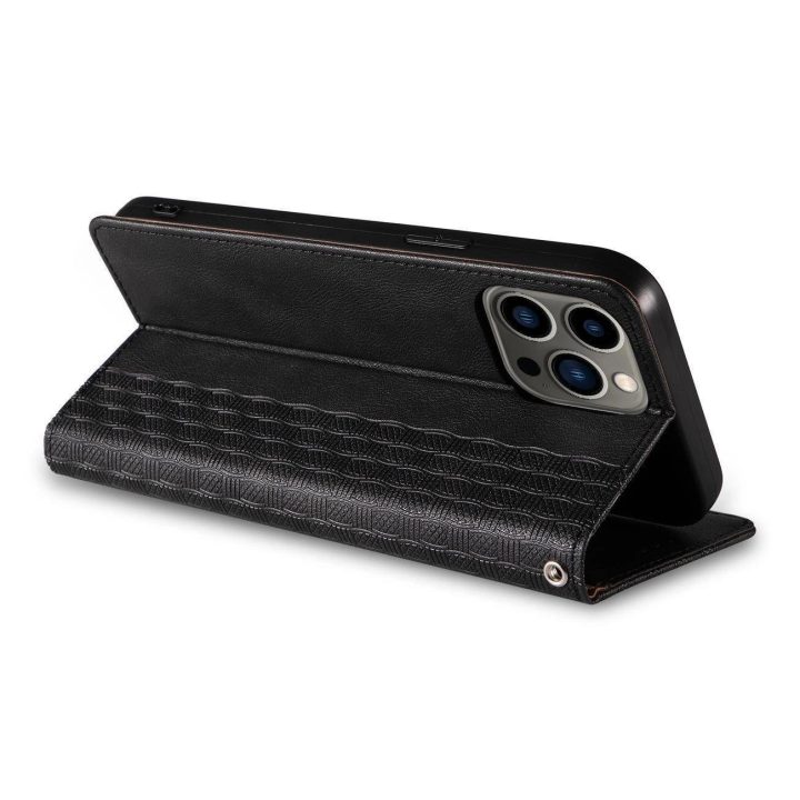 Magnetinio dirželio dėklas, skirtas Samsung Galaxy S23 Flip Wallet Mini Lanyard Stand juodas