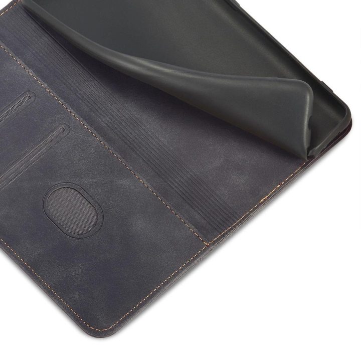 Magnetinis Fancy Dėklas, skirtas Samsung Galaxy S23+ atverčiamas dangtelis piniginės stovas juodas