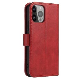 Samsung Galaxy S23+ atverčiamas dangtelis piniginės stovas raudonas