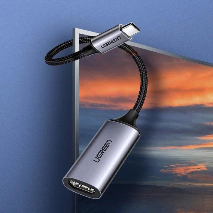 C tipo USB ir HDMI 2.0 adapteris 4K @ 60 Hz Thunderbolt 3 , skirtas MacBook / kompiuteriui, pilkos spalvos (70444)