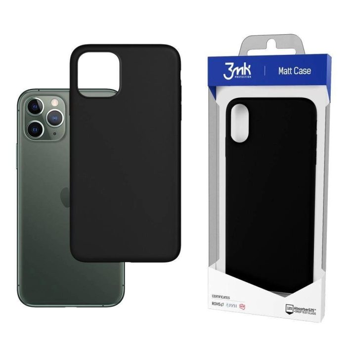 Apple iPhone 12/12 Pro - matinis dėklas, juodas