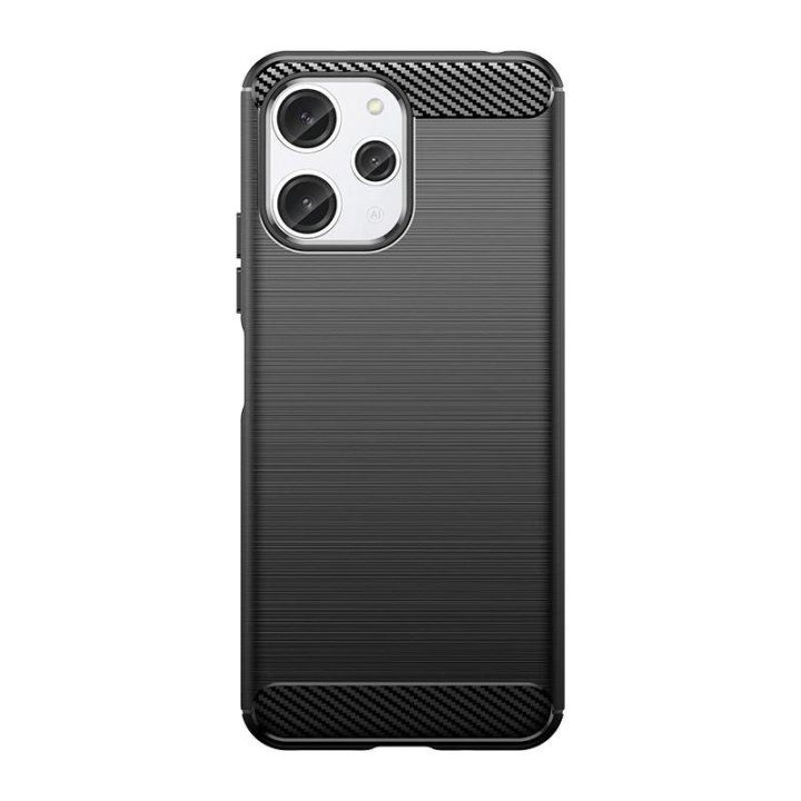 Lankstus anglies rašto dėklas, skirtas Xiaomi Redmi 12 Carbon Case - juodas