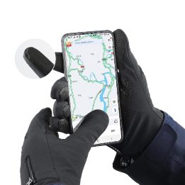 Neslystančios žieminės telefono sporto pirštinės (XL dydis) - juodos