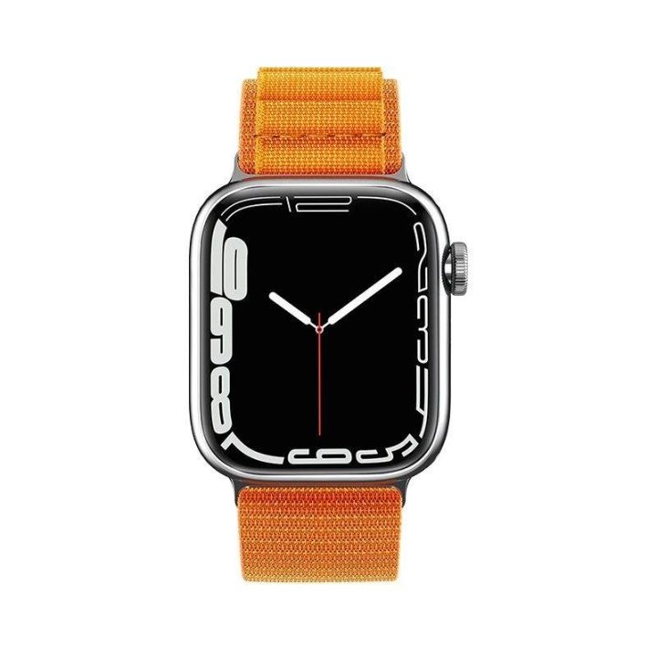 Dirželis su Alpine plieno sagtimi, skirtas Apple Watch 38/40/41 mm - oranžinis