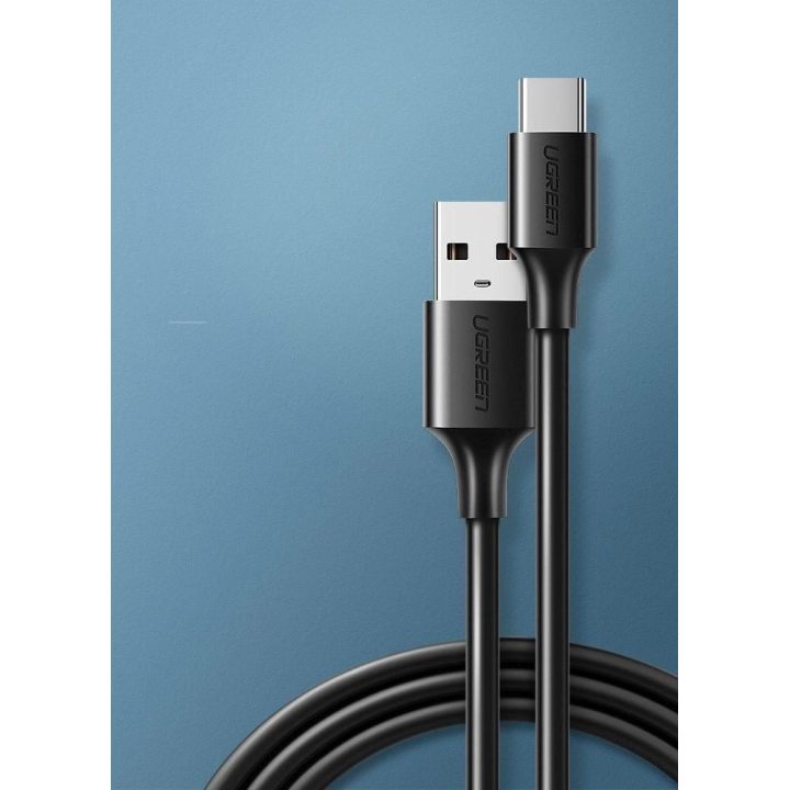 kabelis USB - C tipo USB 2 A 1 m ilgio juodas kabelis (60116)