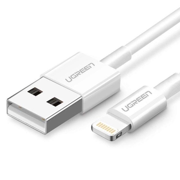 kabelis USB - Lightning MFI 1m 2,4A baltas (20728)