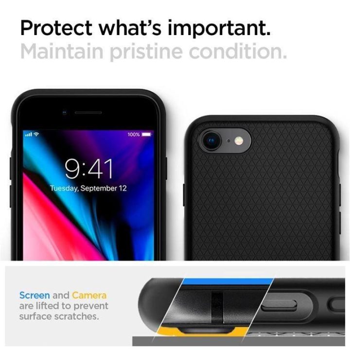 Spigen LIQUID AIR IPHONE 7 / 8 / SE 2020 / 2022 BLACK