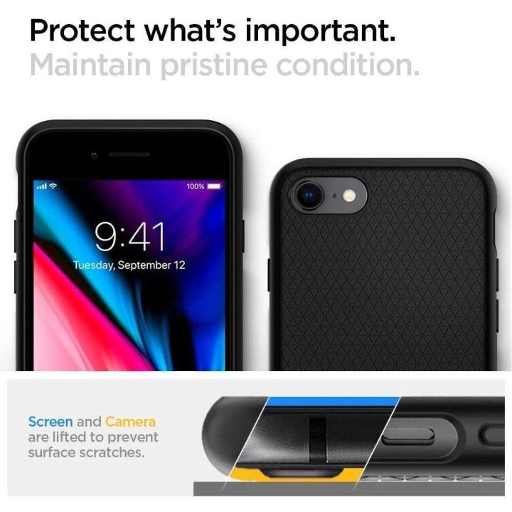 Spigen LIQUID AIR IPHONE 7 / 8 / SE 2020 / 2022 BLACK