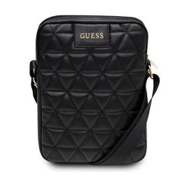 Guess Torba GUTB10QLBK 10 juodos/juodos spalvos dygsniuotas krepšys planšetėms