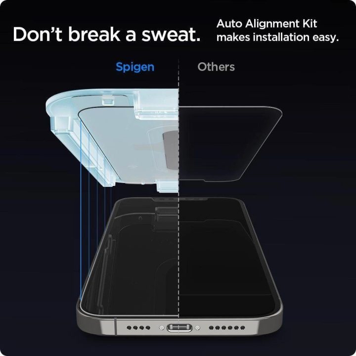Apsauginis stiklas Spigen GLAS.TR EZ FIT 2 PAKETAI IPHONE 12/12 PRO