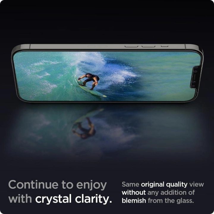 Apsauginis stiklas Spigen GLAS.TR EZ FIT 2 PAKETAI IPHONE 12/12 PRO