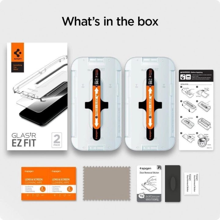 Apsauginis stiklas Spigen GLAS.TR EZ FIT 2 PAKETAI IPHONE 12/12 PRO