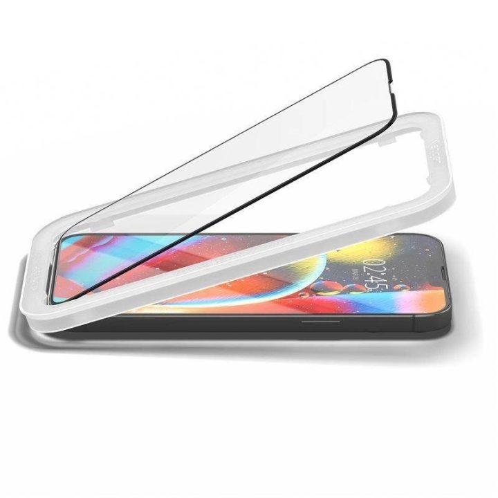 Apsauginis stiklas Spigen ALM GLASS FC 2 PAKETAI IPHONE 13/13 PRO / 14 BLACK
